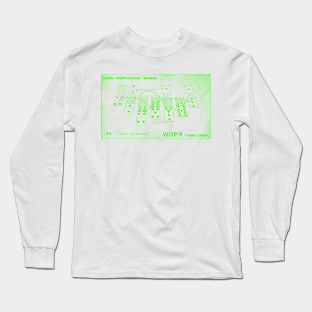 Global Thermonuclear Solitaire Long Sleeve T-Shirt by robotrobotROBOT